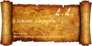 Linkner Levente névjegykártya